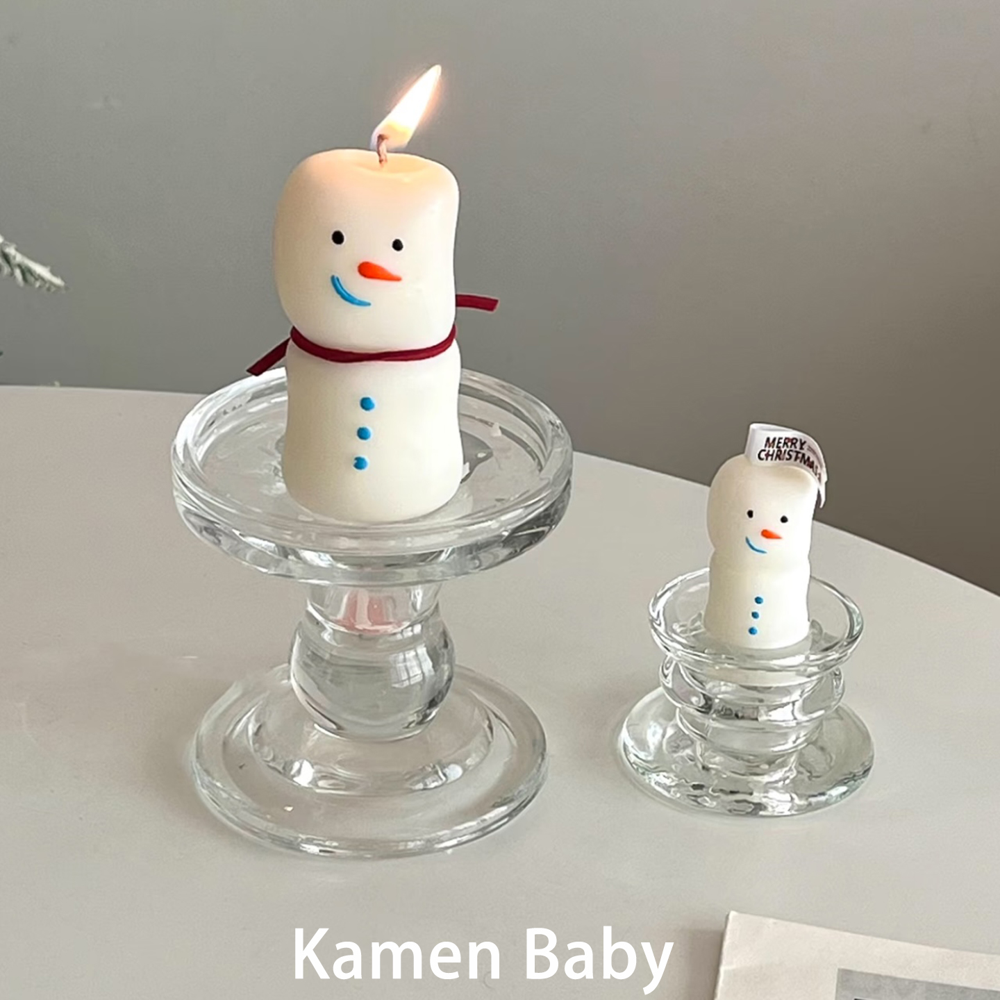 创意可爱圣诞雪人香薰蜡烛ins桌面氛围感装饰摆件生日礼物伴手礼