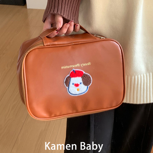 可爱小狗手提化妆包女外出便携大容量分区化妆品收纳包旅行洗漱包