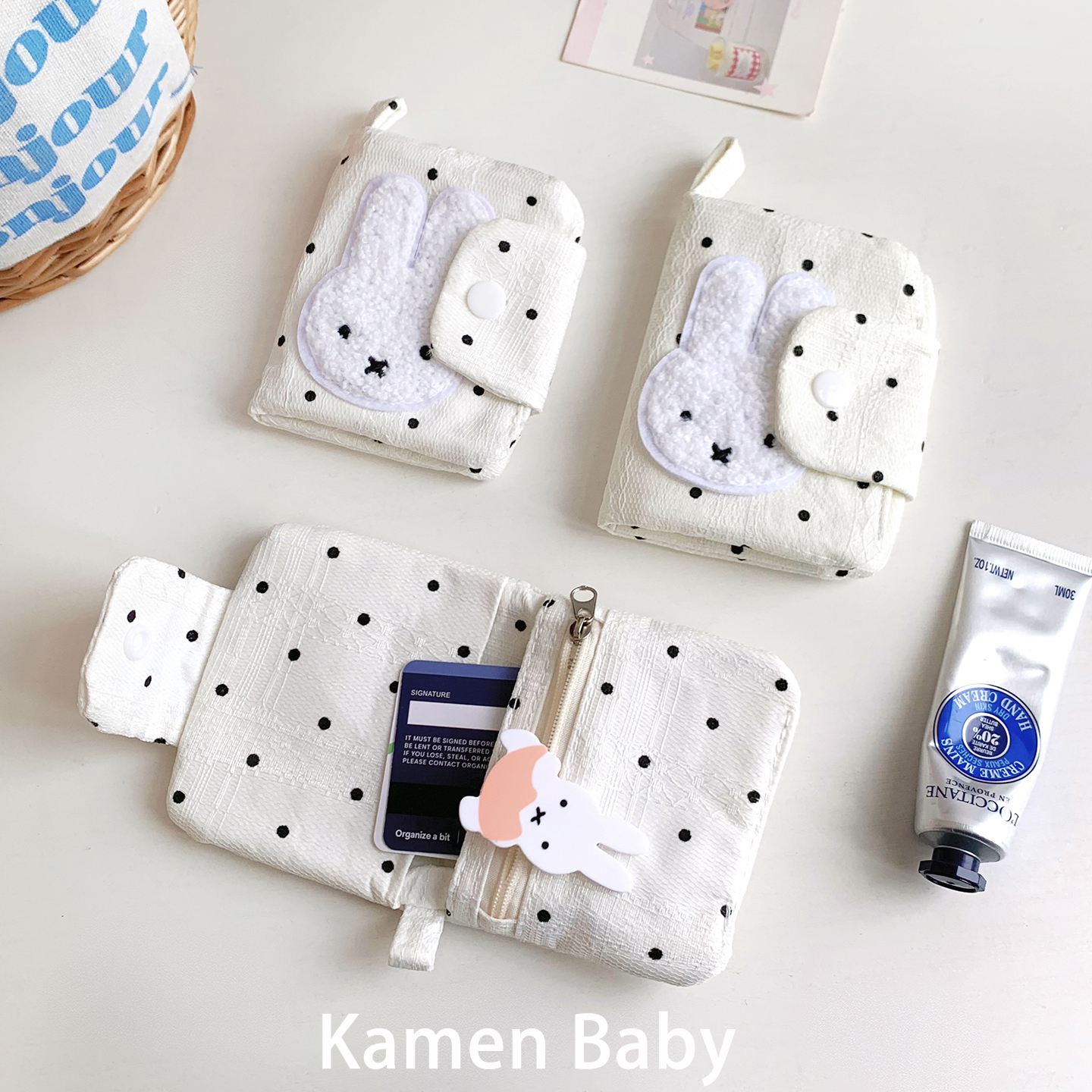 钱包卡包一体可爱波点小兔零钱包迷你小包硬币包女款2025新款随身