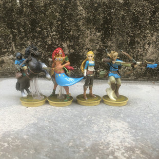 外贸散货 任天堂NS 塞尔达 黑魂赞美太阳 四英杰 林克 amiibo手办
