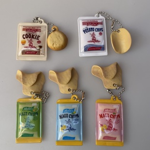 饼干 正版 轻盐味 万代扭蛋SOCIO仿真薯片 迷你食玩挂件挂饰 散货
