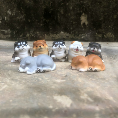 正版散货柴犬摆件扭蛋公仔