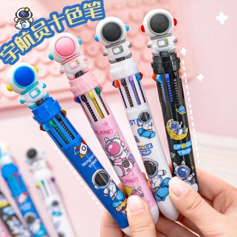 学生奖励礼品实用文具礼物创意十色太空人圆珠笔初中生班级小奖品