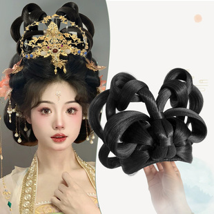 汉服假发包全软发丝一体式古风发髻古装国风美唐宋明贵妃造型头饰