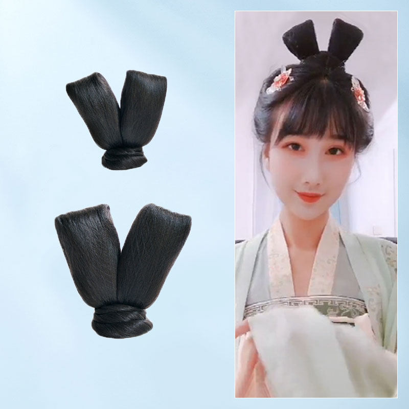 馨语双头兔耳发髻垫发板套装唐朝仕女发包演出古装造型影楼贵妃