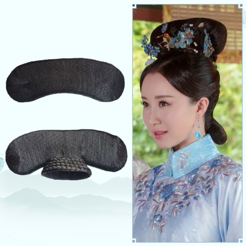 清朝福晋cos 格格帽发饰公主头饰旗头女孩礼物 民族舞台演出道具