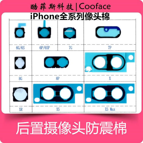 适用苹果iPhone后摄像头减震棉XSmax7代6Plus6SP8XR11Pro大像头棉