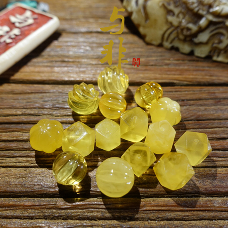 与非先生 天然波罗的海蜜蜡琥珀 瓜珠唐八棱腰珠子菩提籽手串配饰