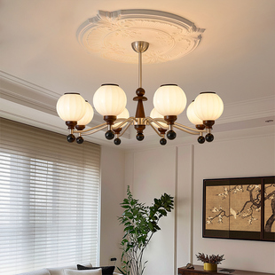 复古魔豆吊灯轻奢餐厅灯具 中古风客厅卧室主灯美式 2025年新款 法式