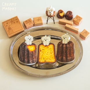 CreamyMarket一朵奶油原创可露丽小狗内页卡片M5A7手账异形卡片