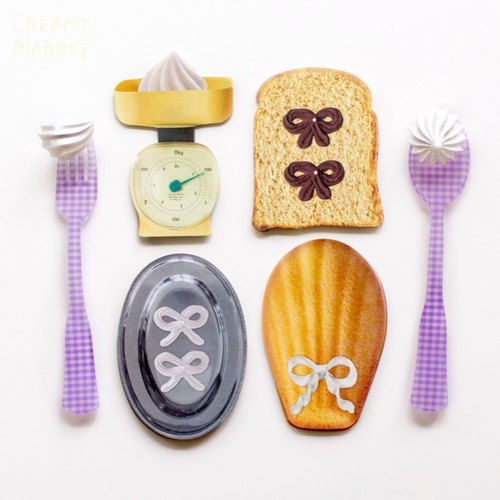 CreamyMarket一朵奶油原创可露丽小狗内页卡片M5A7手账异形卡片