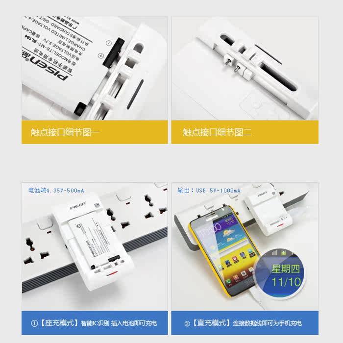 chargeur PISEN pour téléphones HTC - Ref 1300969 Image 3