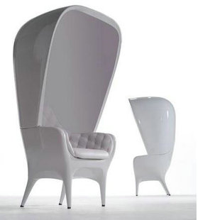 白色款玻璃钢高帽椅创意头巾椅 米亚海因休闲椅 咖啡会所酒吧帽子