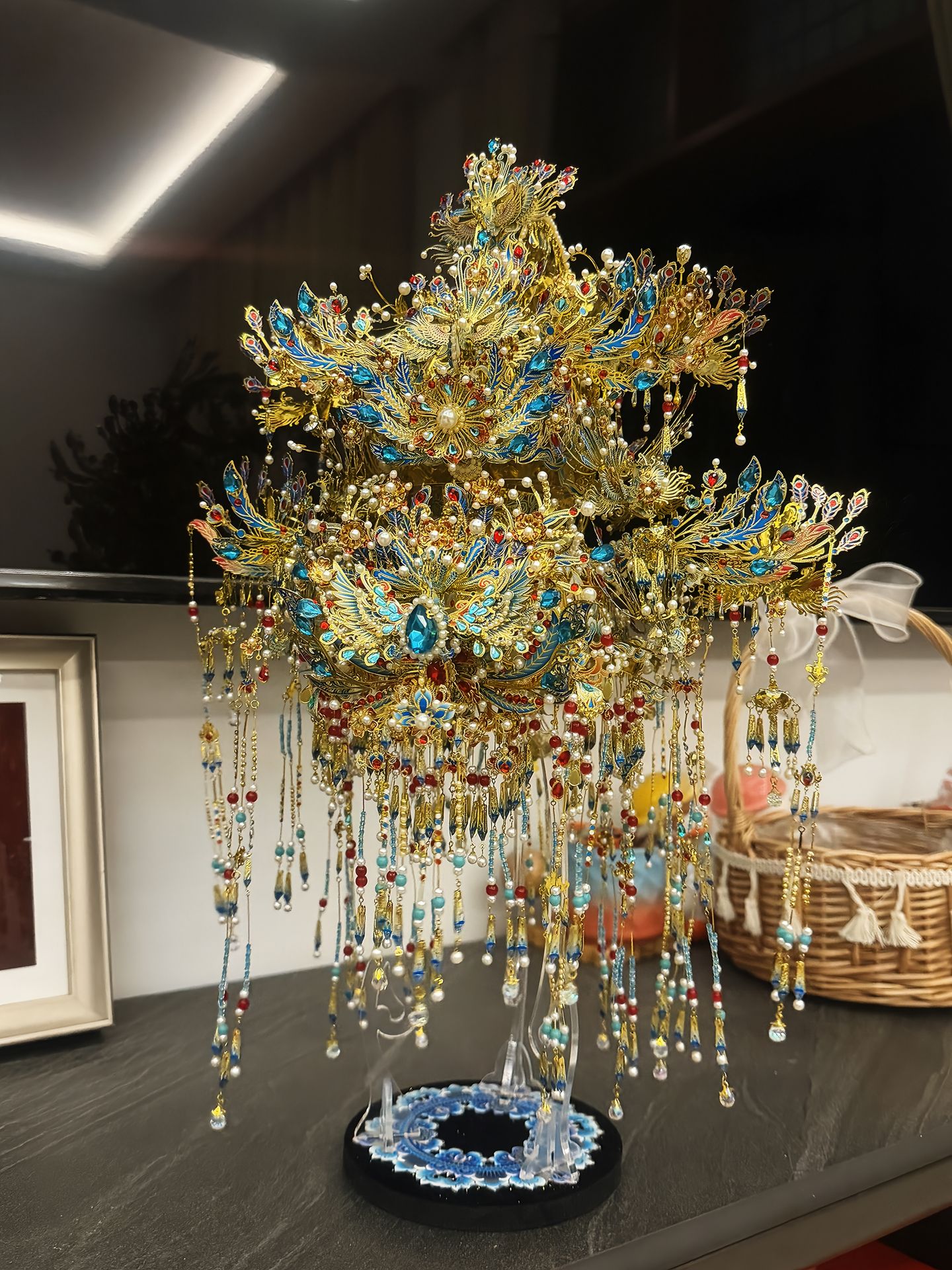 钢达鎏金粉黛大凤冠diy手工拼装立体金属拼图国风新婚礼送人礼物