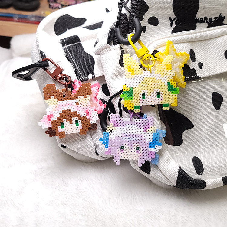 宅漫游拼豆钥匙扣自制maimai舞萌周边看板娘挂件手作二次元动漫萌