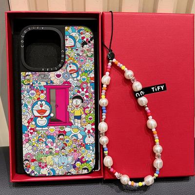 C家村上隆太阳花叮当猫适用苹果16promax手机壳iphone15镜面MagSafe磁吸14pro潮牌13保护套12/17艺术