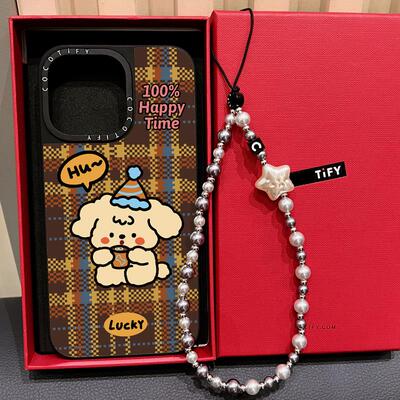 C家磁吸MagSafe棕色帽子狗狗适用iphone16手机壳15promax苹果14pro粉格子爱心西高地13卡通12日韩17可爱女