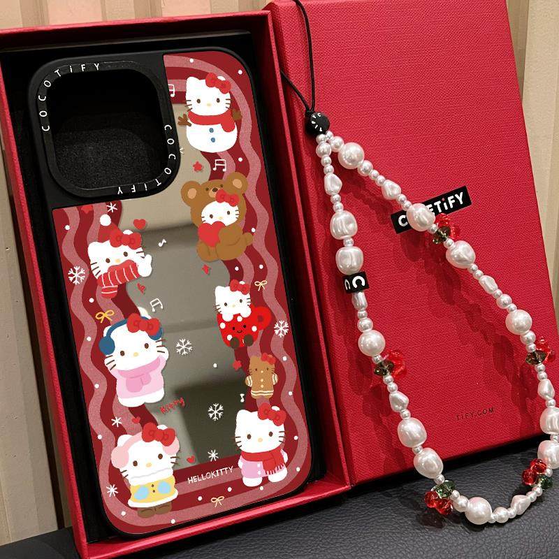 C家新年红色波浪Hello Kitty猫适用iphone16pro17Air手机壳15promax苹果14plus磁吸MagSafe镜面13新款12甜酷,3C数码配件,手机保护套/壳,淘宝优惠券,粉丝福利购,淘宝优惠卷