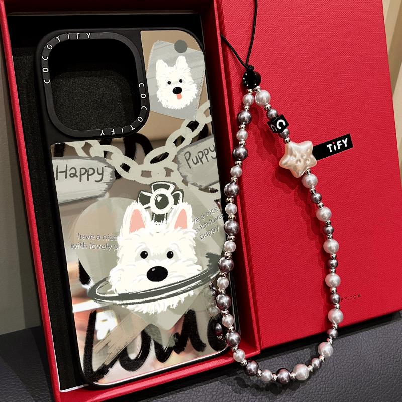 C家西高地狗狗适用iphone15手机壳14promax保护套13pro镜面MagSafe磁吸12/16西太后猫咪11艺术家情侣plus