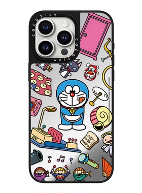 C家魏大勋同款Doraemon哆啦A梦适用苹果15promax手机壳iphone14pro镜面任意穿梭门16/13保护套12/17潮