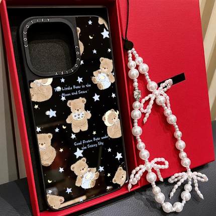 C家磁吸MagSafe星星玩偶小熊适用苹果16promax17手机壳iphone15pro镜面保护套14plus韩卡通13可爱12少女