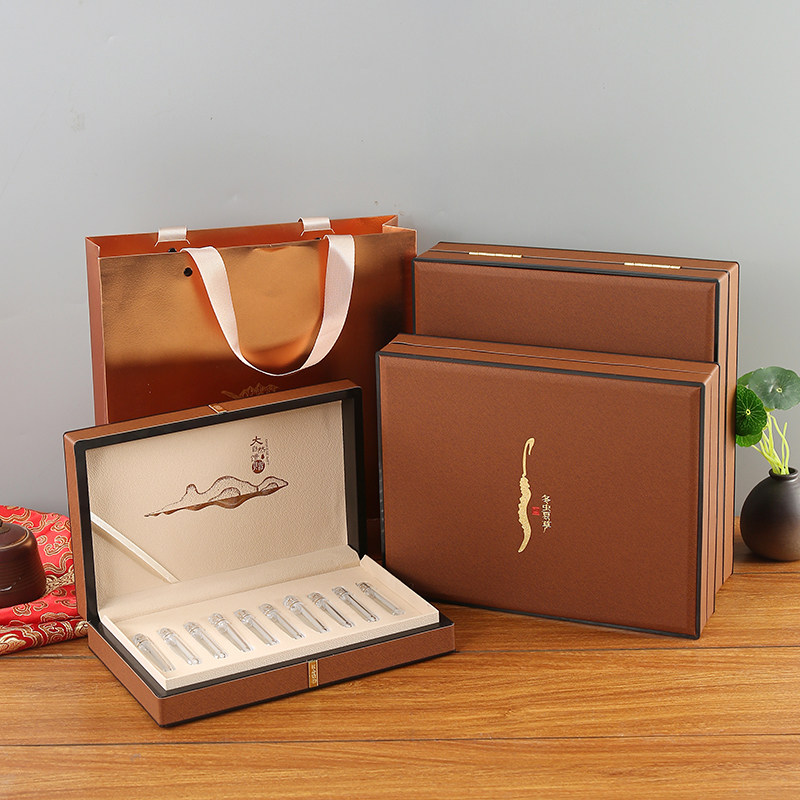 光老头新款精美冬虫夏草包装空礼物盒10到30支管装材质食品级现货