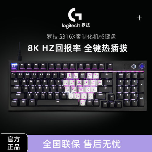 罗技闪逸龙G316X有线机械键盘