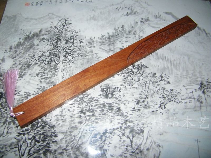 戒尺教鞭健身锤仿明款大果紫檀缅甸草花梨金星牛毛水波纹礼H