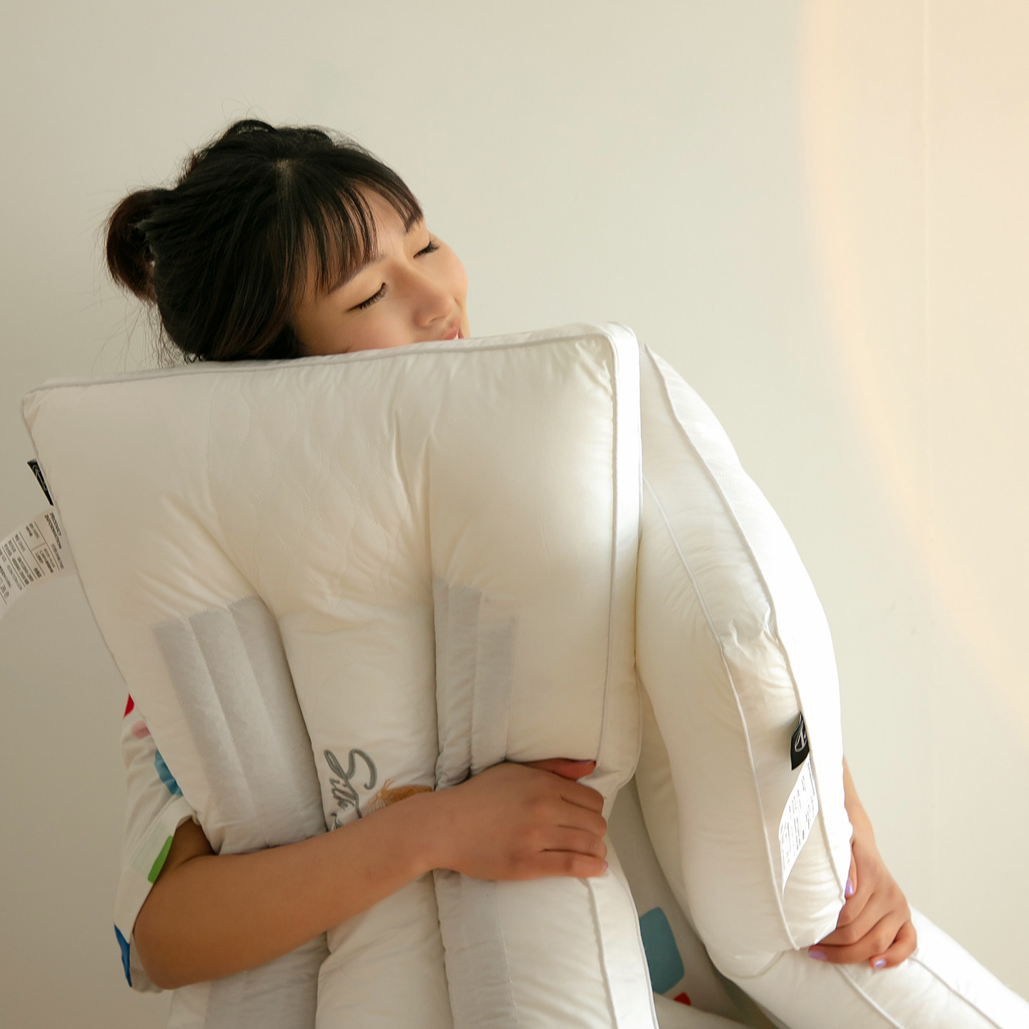 全棉决明子护颈枕单人中低枕颈芯