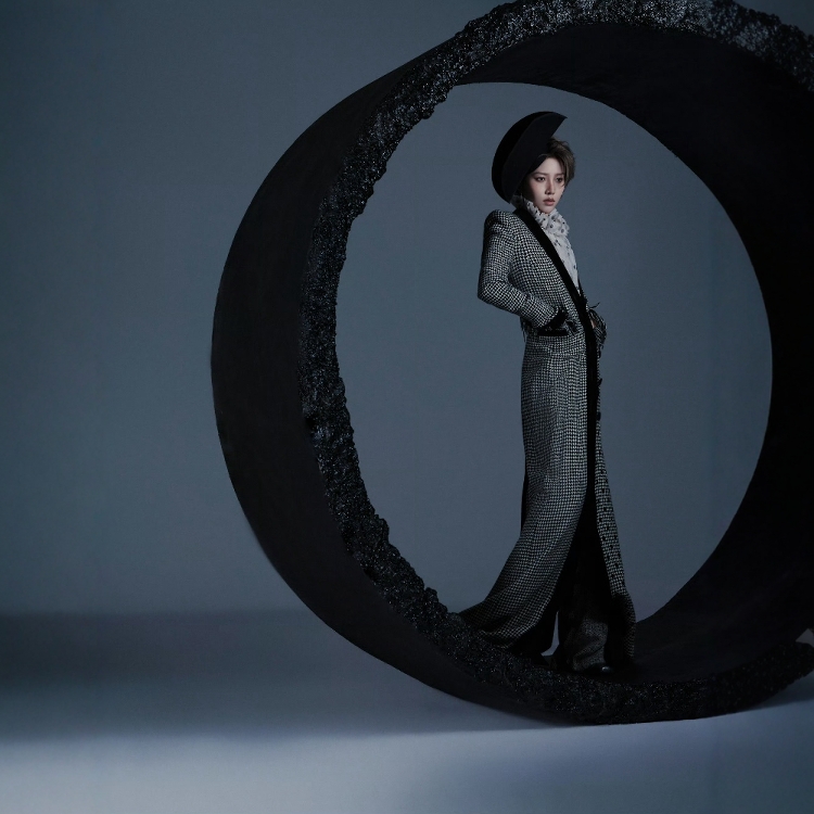 高级定制明星同款黑白千鸟格纯羊毛大衣外套超长款修身英伦大牌冬