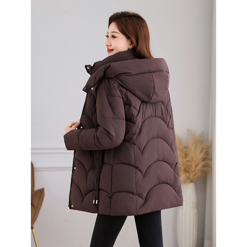 明星同款羽绒棉衣棉服女士加厚季新款爆款小个子妈妈中长款棉袄外
