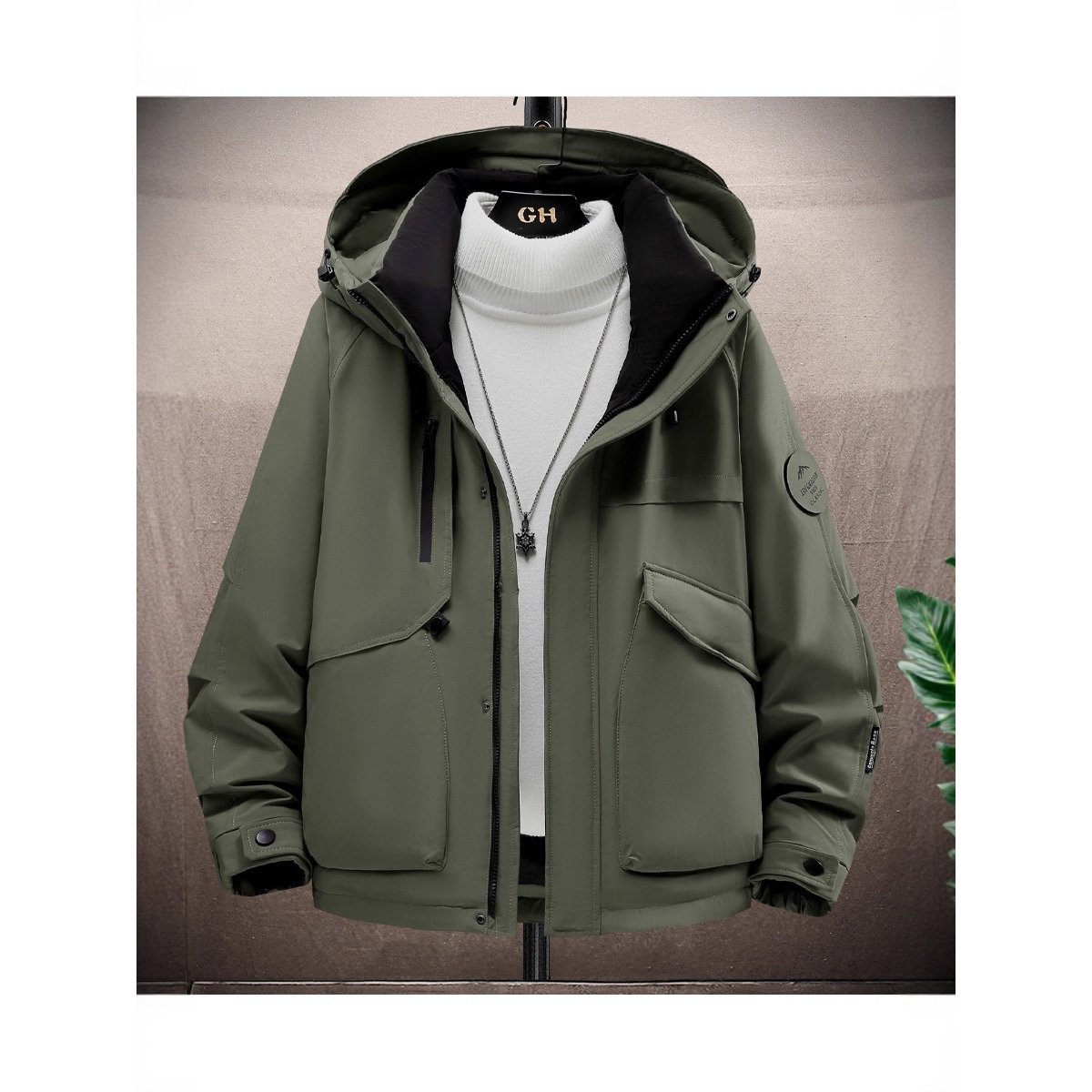 大牌高端羽绒服男款季轻薄潮牌新款青少年学生加厚保暖防寒外套装