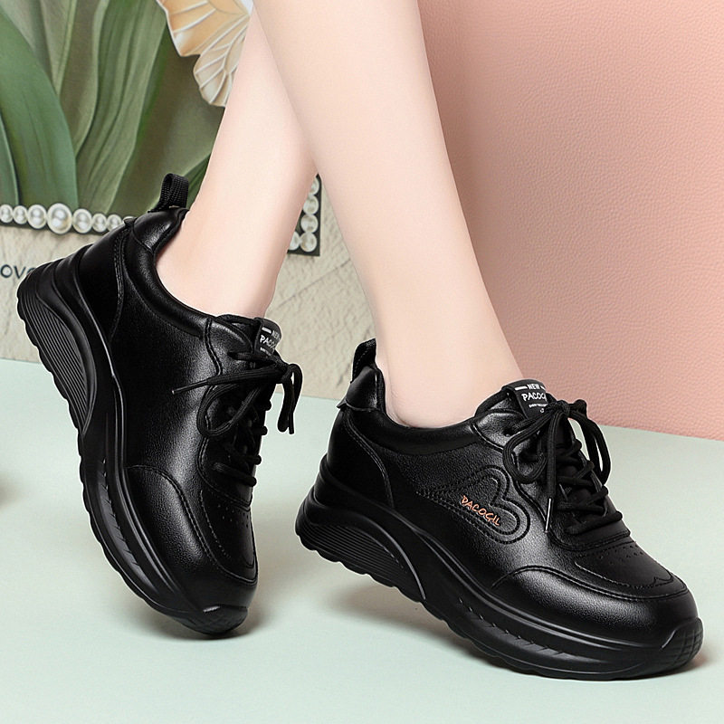 进口一件厚底小白鞋女款轻便休闲运动新款妈妈鞋款单鞋中老年