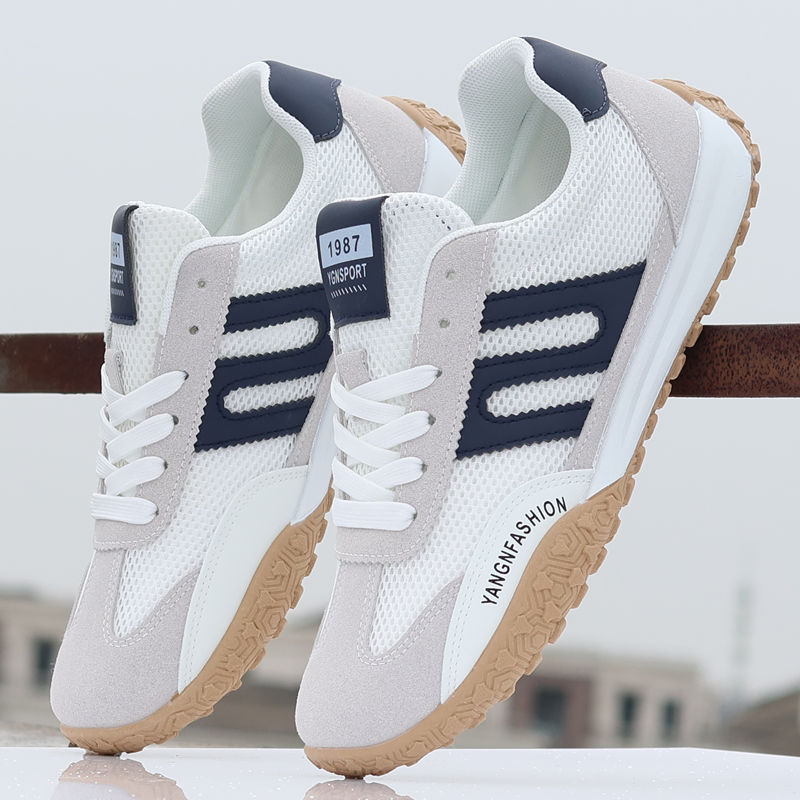 欧洲站秋季新款男士休闲鞋阿甘德训男款潮流网鞋子男运动鞋潮鞋软