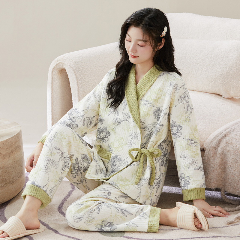 撤柜a类空气棉月子服纯棉产后哺乳孕妇睡衣大码怀孕期套装