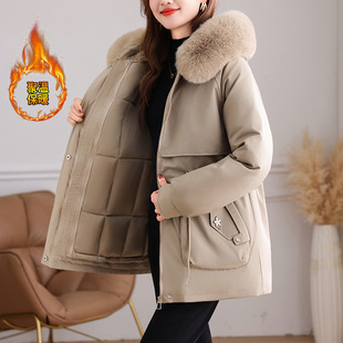 时尚 明星同款 棉服加厚保暖新款 小个子装 棉衣外套棉袄 派克棉服女款