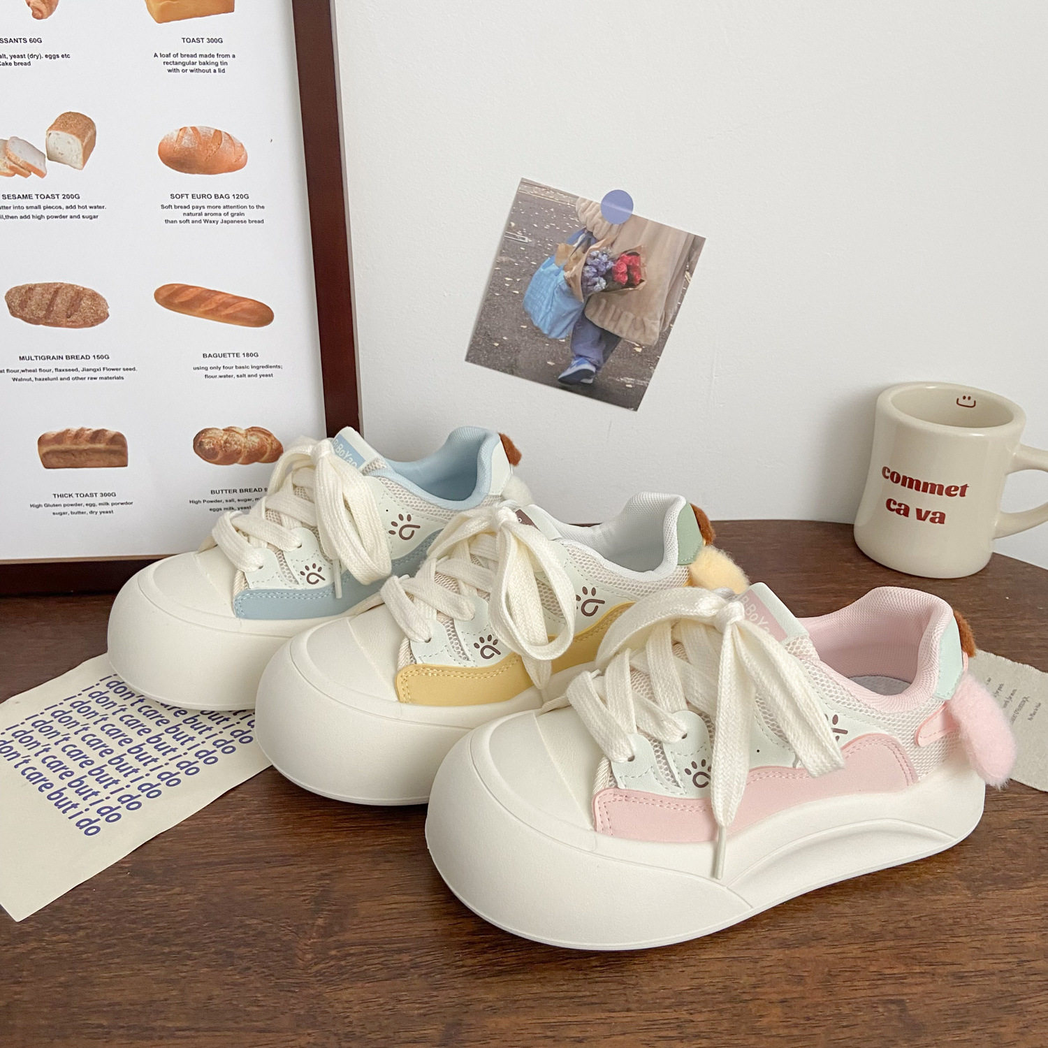 进口布丁狗女童小白鞋新款运动休闲鞋原创男童中大童厚底板鞋