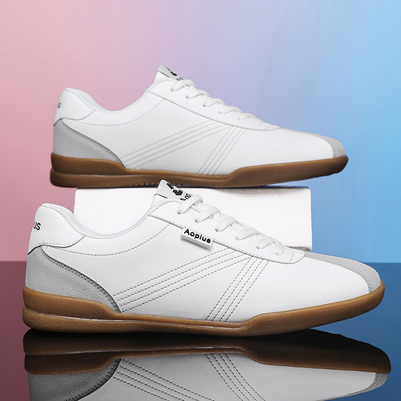 欧洲站男鞋新款季休闲德训鞋板鞋男士软底一脚蹬懒人时尚小白鞋子