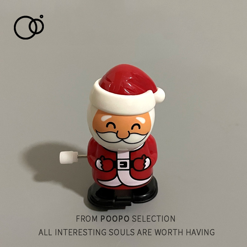 圣诞节发条玩具上弦会走路的老人