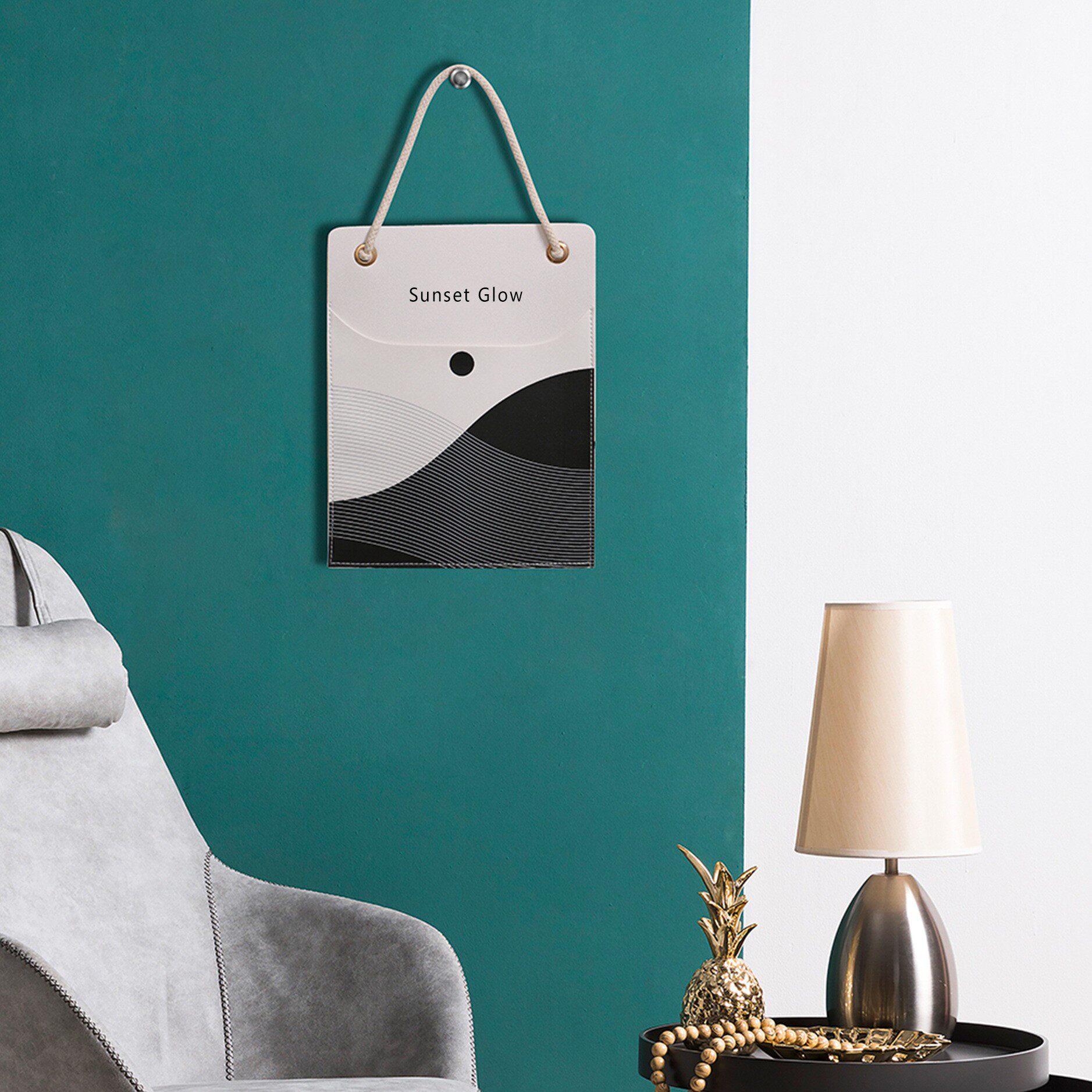 37度 创意北欧风皮革壁挂收纳袋 单口袋收纳储物袋 门后收纳