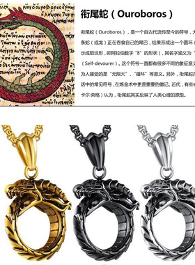 吊坠挂件永恒蛇项链