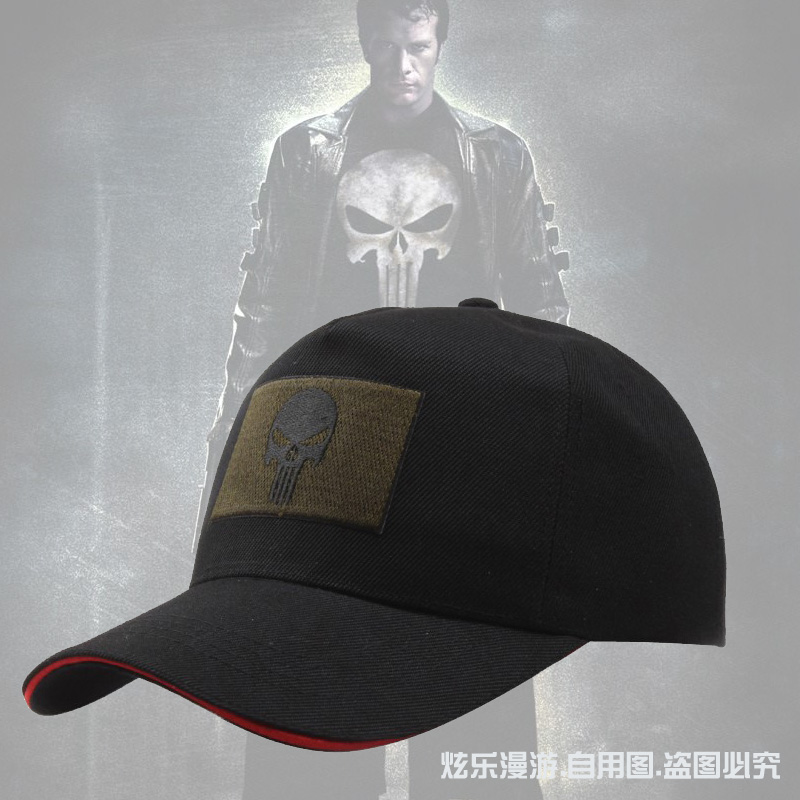 反英雄The Punisher惩罚者骷髅头刺绣棒球帽 海豹战术鸭舌帽