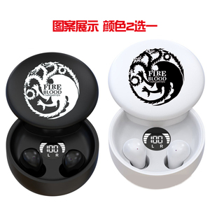 冰与火之歌 权力的游戏周边耳机 无面者冰原狼史塔克徽标耳麦耳塞