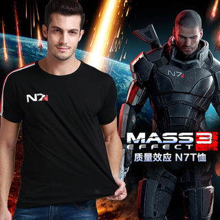 MASS3质量效应3 N7T恤、mass effect3 N7短袖T恤 主题周边男士T恤