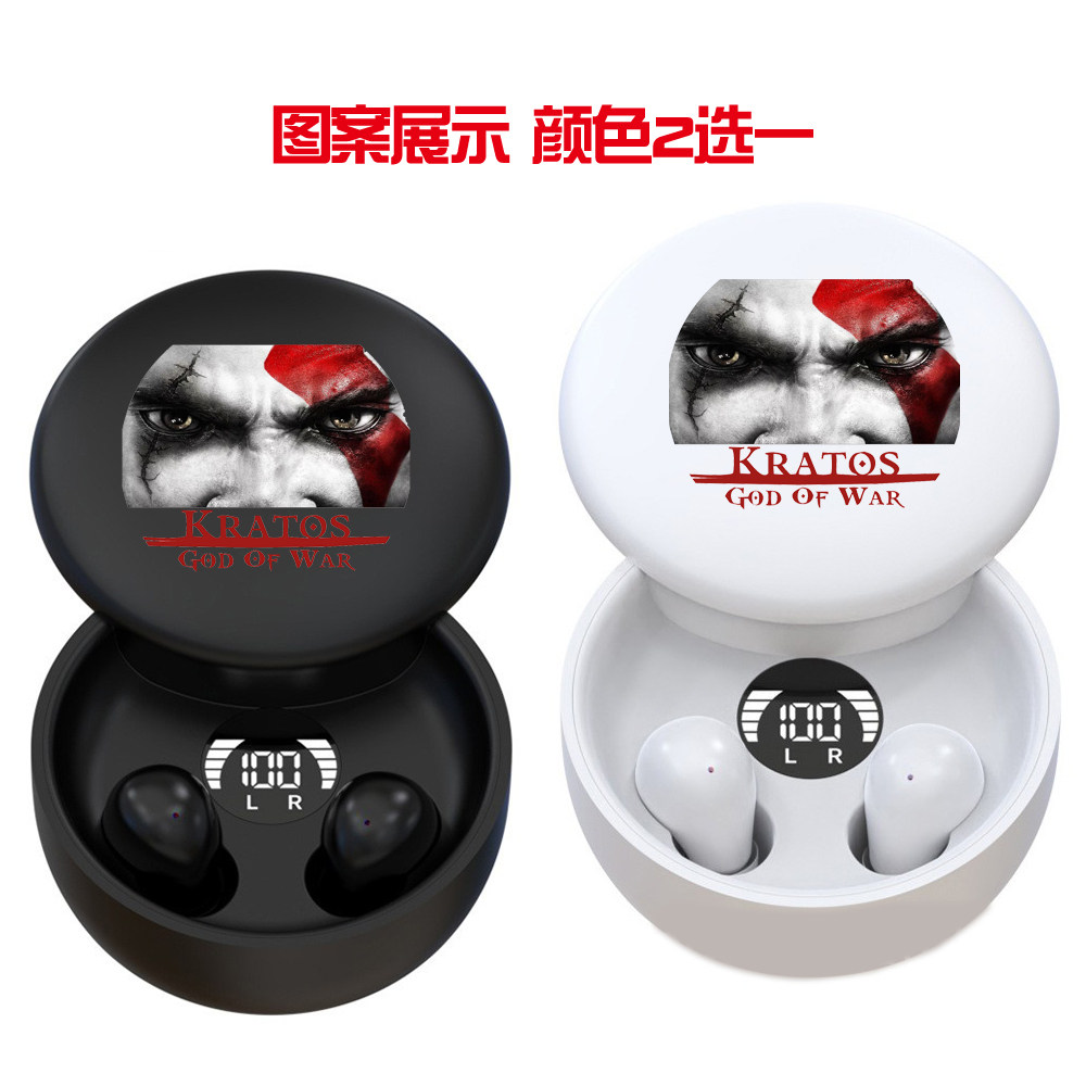 游戏周边 god of war惊天战神奎托斯主题蓝牙耳机 奎爷耳麦耳塞