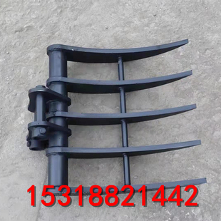 三一60 75挖掘机翻地耙子多齿松土耙子 挖机挖药材山药耙搂草翻地