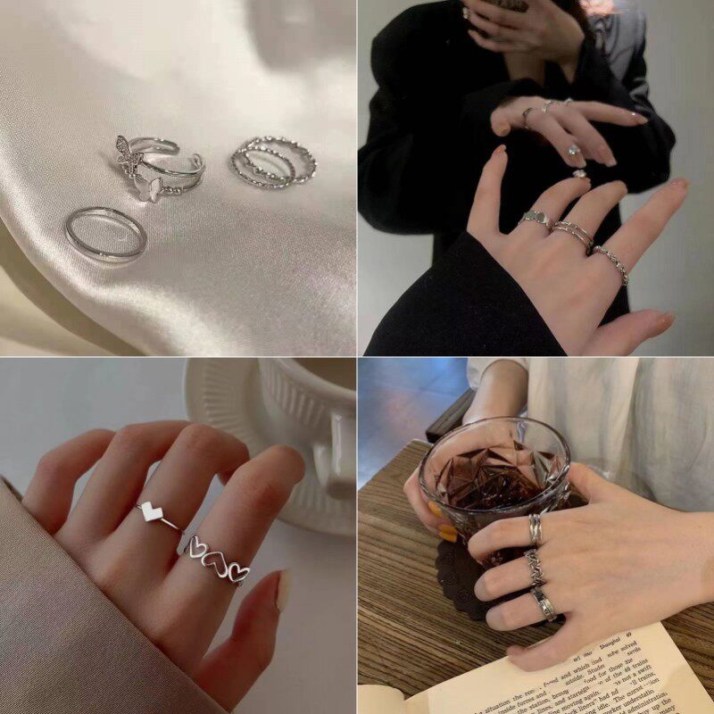ins冷淡风戒指女小众设计感组戒指/指环