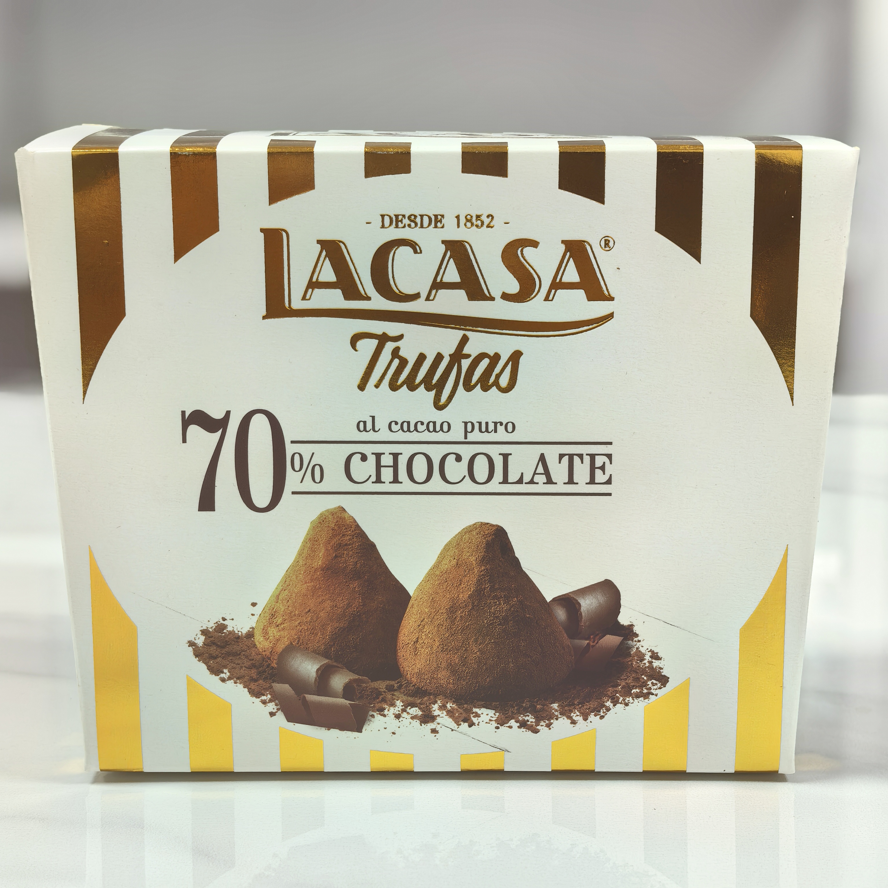 临期西班牙进口乐卡莎松露形黑巧克力含70%可可液块网红爆款零食