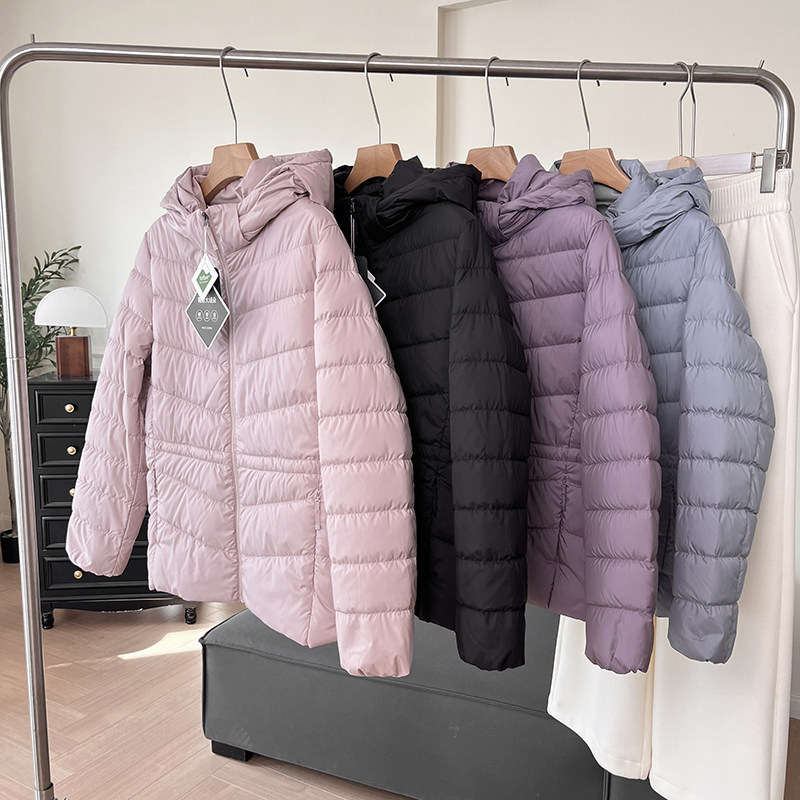 UXINYIHUI连帽收腰羽绒服