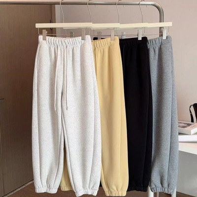 一条过冬！超厚柔软细腻加绒裤简约百搭立体裁束脚直筒休闲裤卫裤